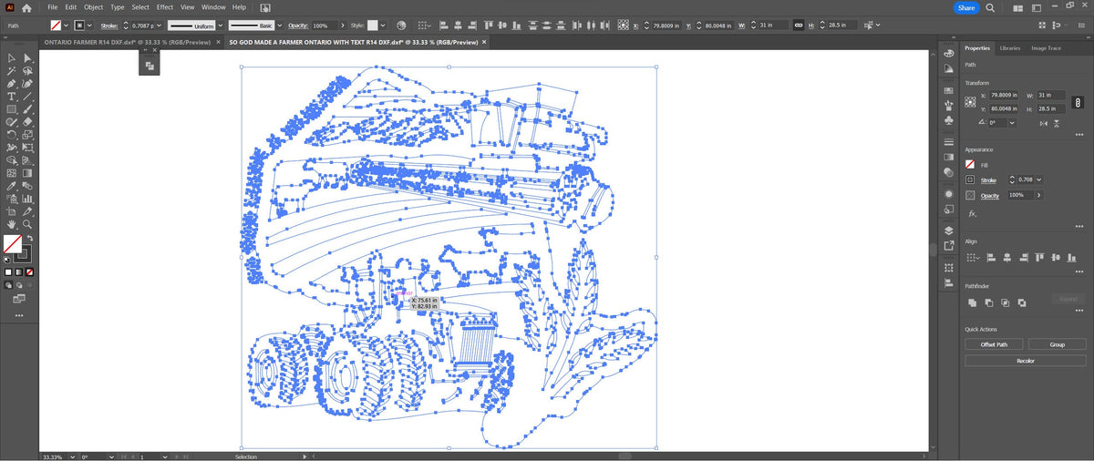 Ontario Wheat So God Made a Farmer Sign vector paths in design software (photo 5)
