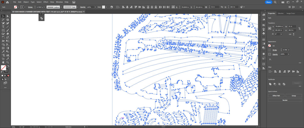 Ontario Corn So God Made a Farmer Sign vector paths in design software (photo 7)