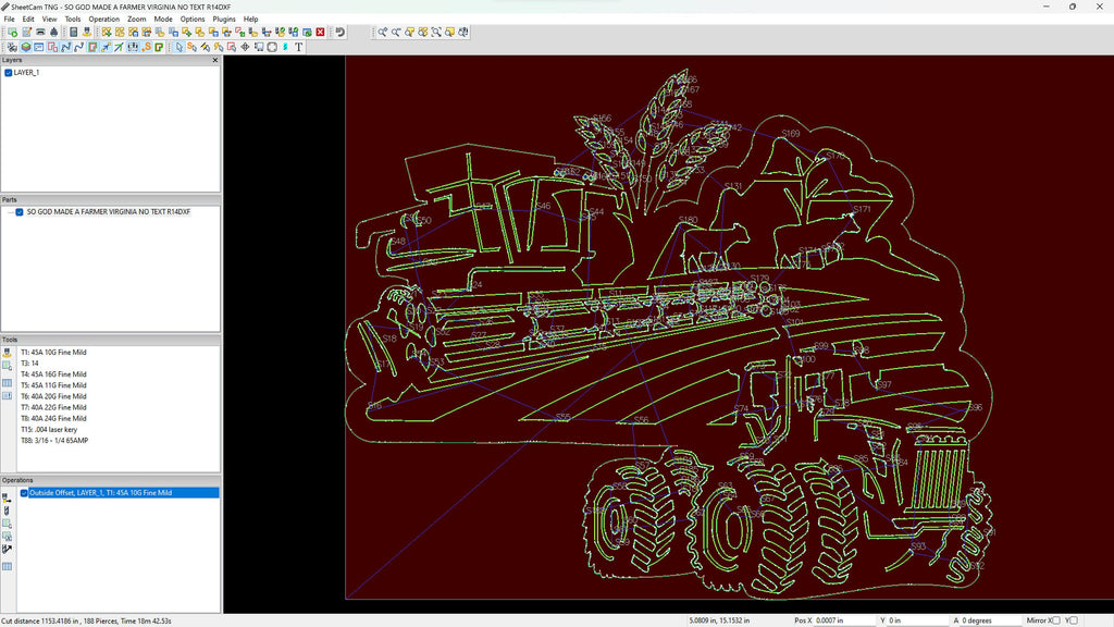 Virginia Farm Scene Sign, No Lettering vector paths in design software (photo 4)