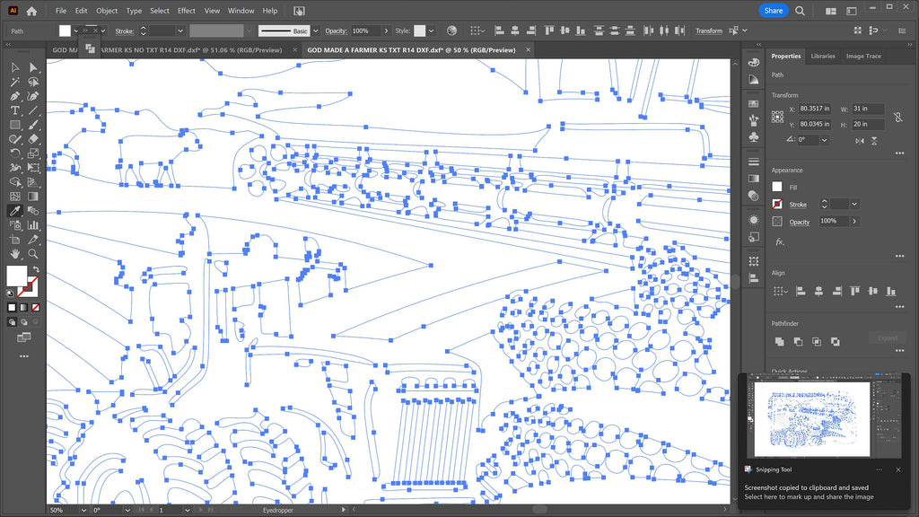 Kansas So God Made a Farmer Sign vector paths in design software (photo 9)