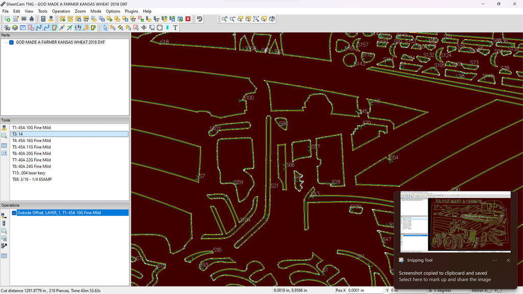 Kansas Wheat Rectangle So God Made a Farmer Sign vector paths in design software (photo 6)