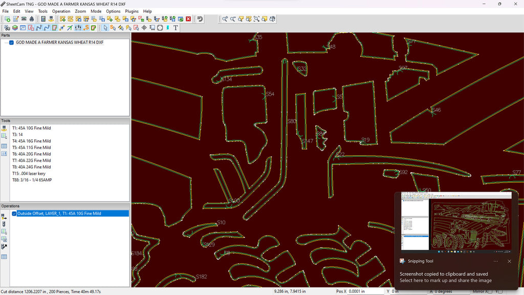 Kansas Wheat Rectangle Farm Scene Sign, No Lettering vector paths in design software (photo 7)