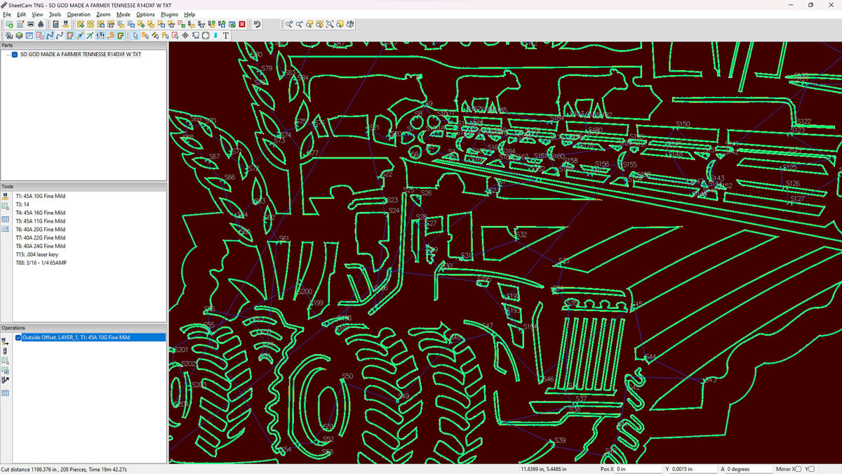 Tennessee So God Made a Farmer Sign vector paths in design software (photo 4)