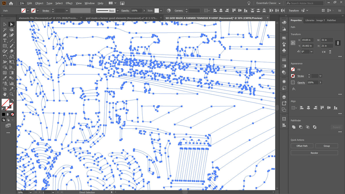 Tennessee So God Made a Farmer Sign vector paths in design software (photo 6)