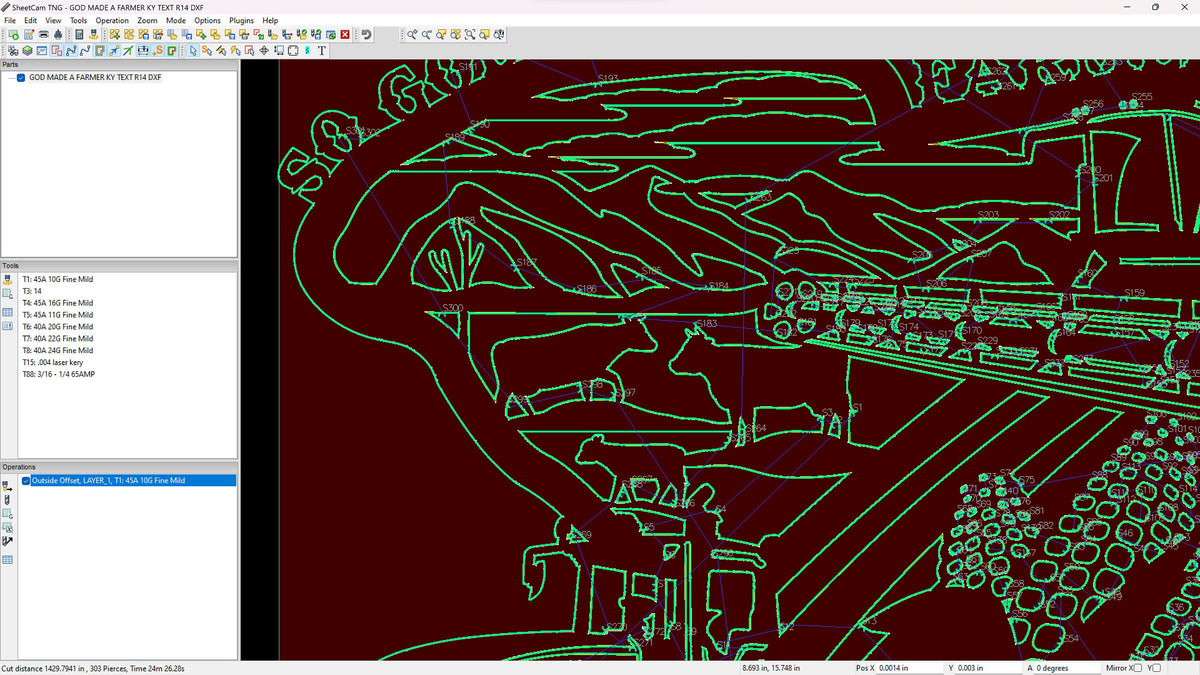 South Carolina So God Made a Farmer Sign vector paths in design software (photo 5)