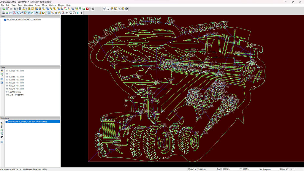 South Carolina So God Made a Farmer Sign vector paths in design software (photo 6)