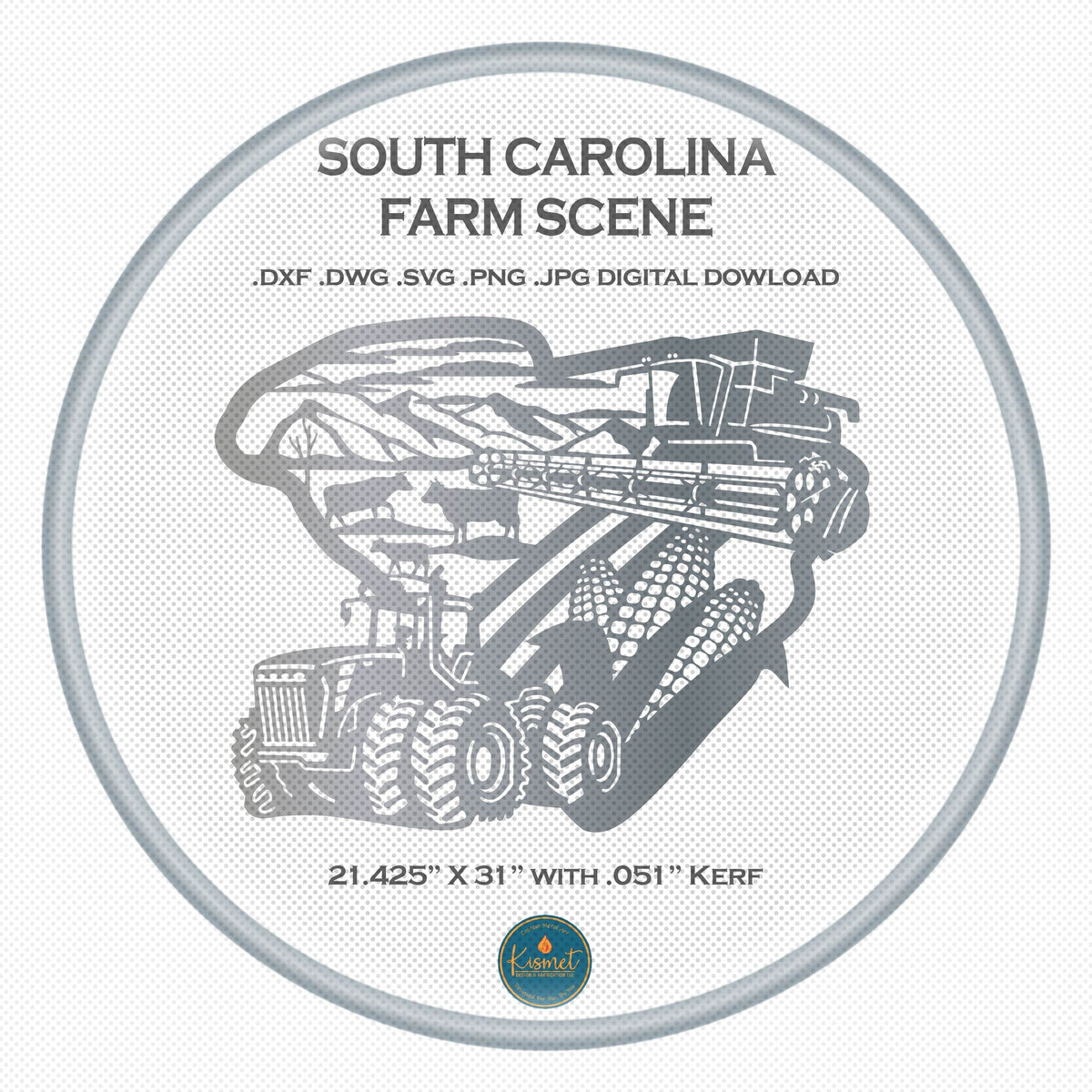 South Carolina Farm Scene Sign, No Lettering DXF/SVG design preview with file details (photo 2)