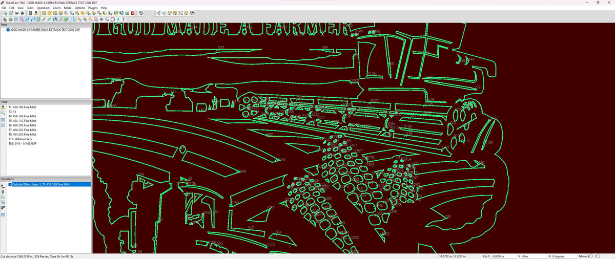 Iowa Tracked Tractor So God Made a Farmer Sign vector paths in design software (photo 6)