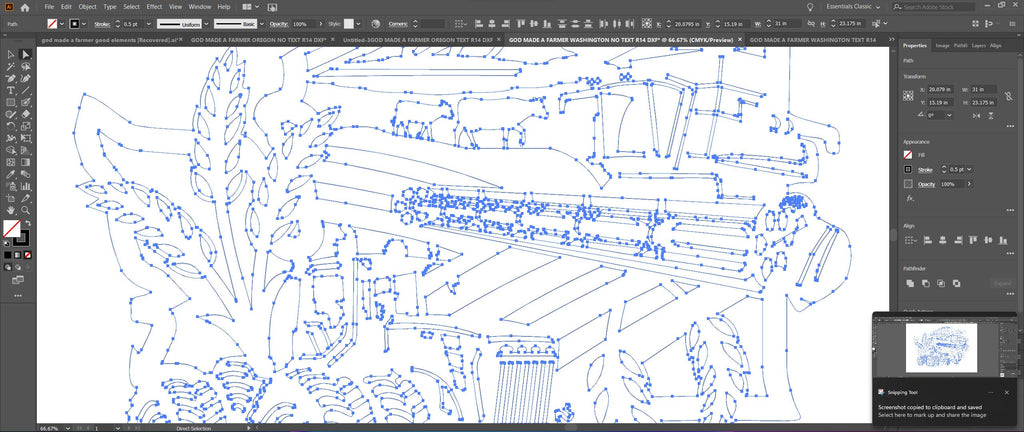 Washington So God Made a Farmer Sign vector paths in design software (photo 9)