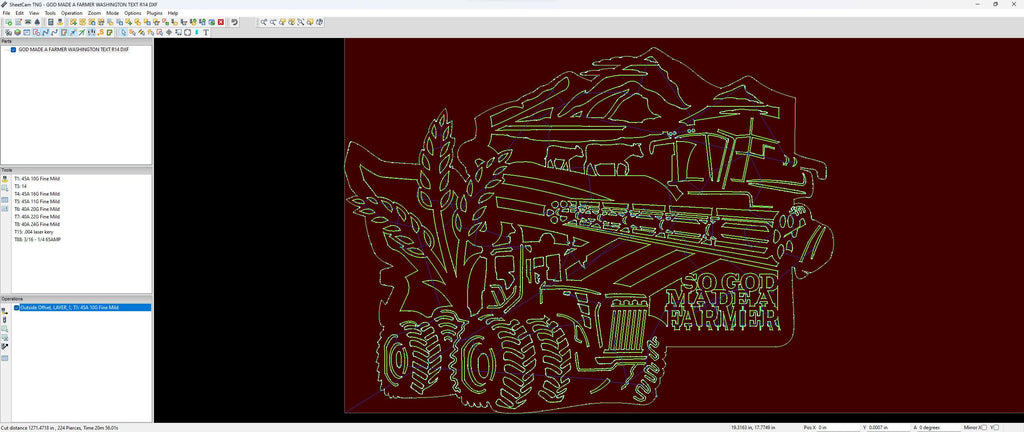 Washington Farm Scene Sign, No Lettering vector paths in design software (photo 4)
