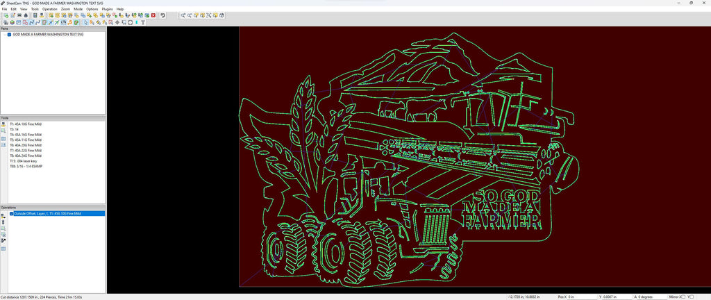 Washington Farm Scene Sign, No Lettering vector paths in design software (photo 5)