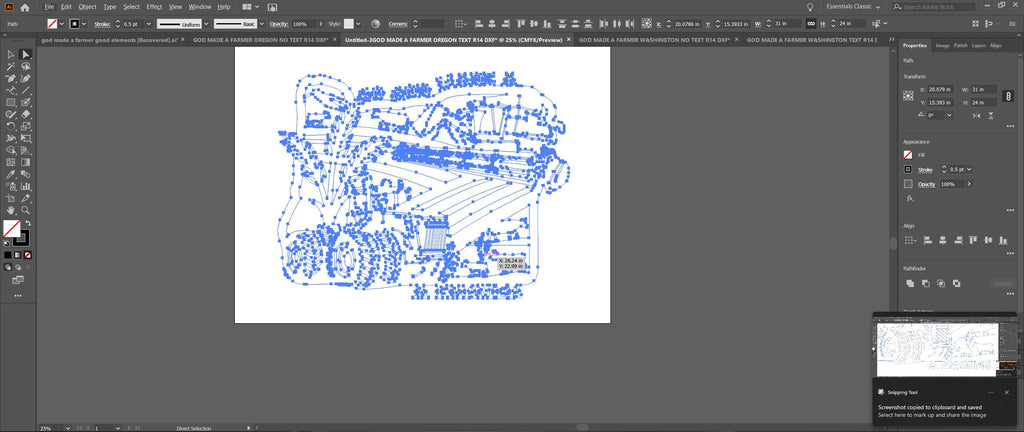 Oregon So God Made a Farmer Sign vector paths in design software (photo 8)
