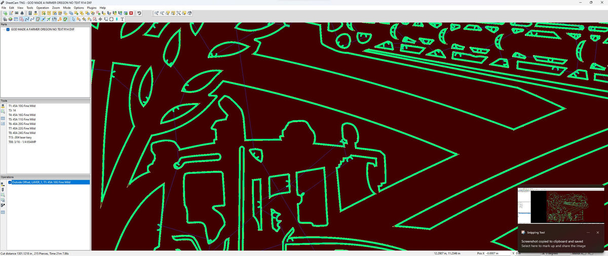 Oregon Farm Scene Sign, No Lettering vector paths in design software (photo 5)