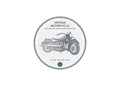 Vintage Motorcycle DXF/SVG design preview with file details