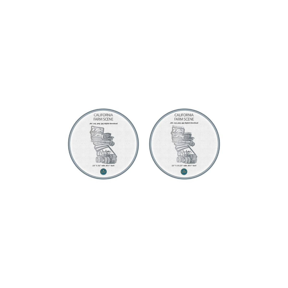 California Farm Signs, Set of 2 DXF/SVG design preview with file details