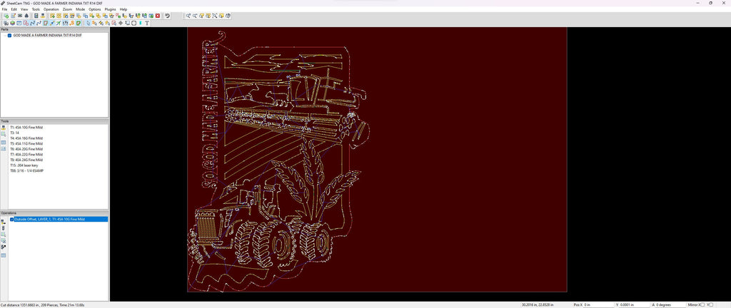 Indiana So God Made a Farmer Sign vector paths in design software (photo 5)