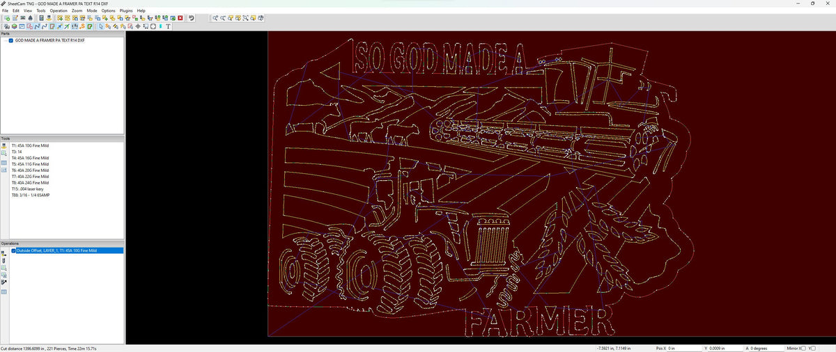 Pennsylvania So God Made a Farmer Sign vector paths in design software (photo 4)