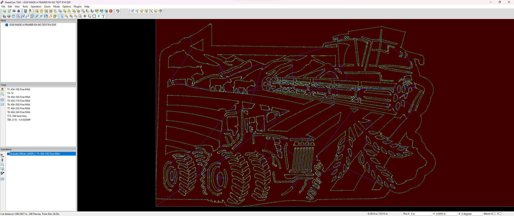 Pennsylvania Farm Scene Sign, No Lettering vector paths in design software (photo 4)