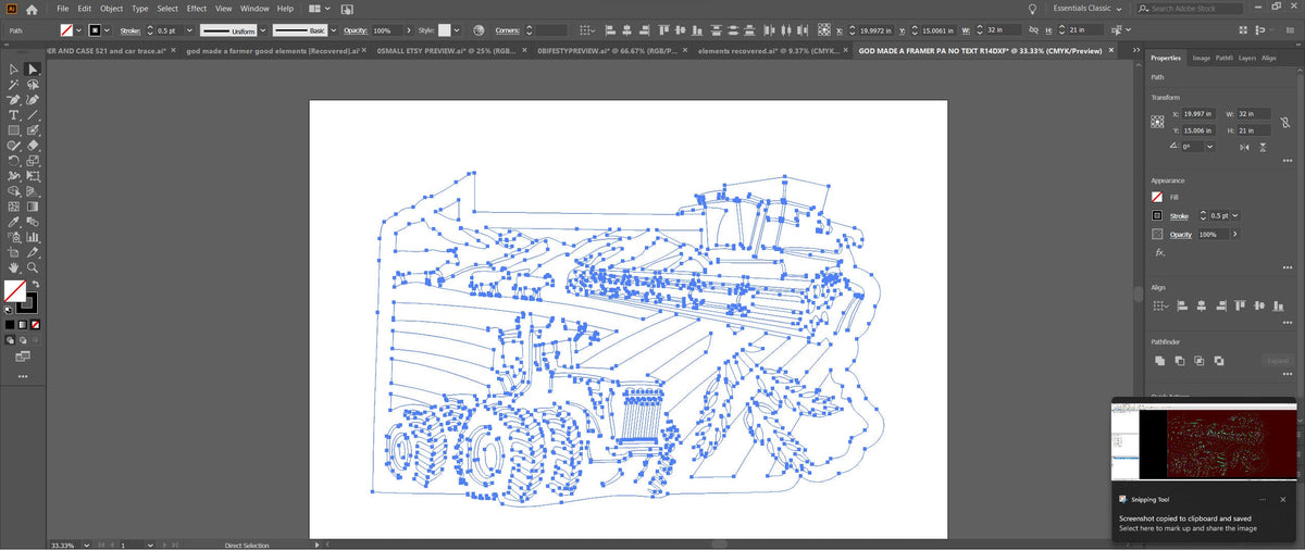 Pennsylvania Farm Scene Sign, No Lettering vector paths in design software (photo 8)