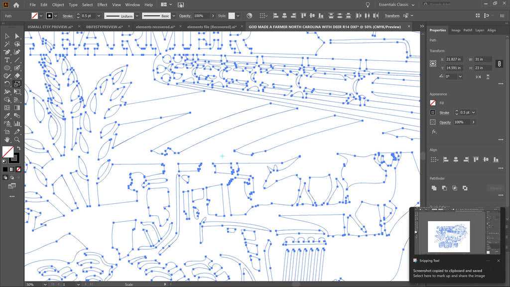North Carolina So God Made a Farmer Sign vector paths in design software (photo 7)