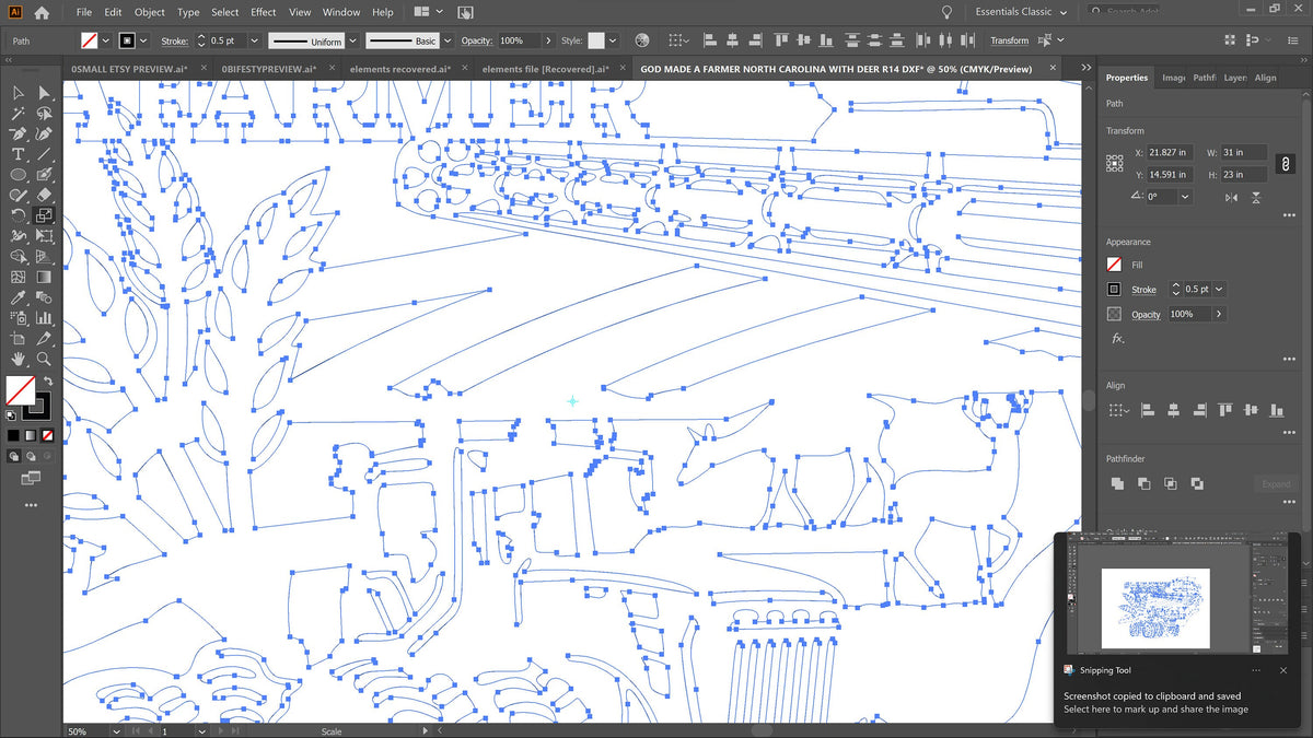 North Carolina So God Made a Farmer Sign vector paths in design software (photo 7)
