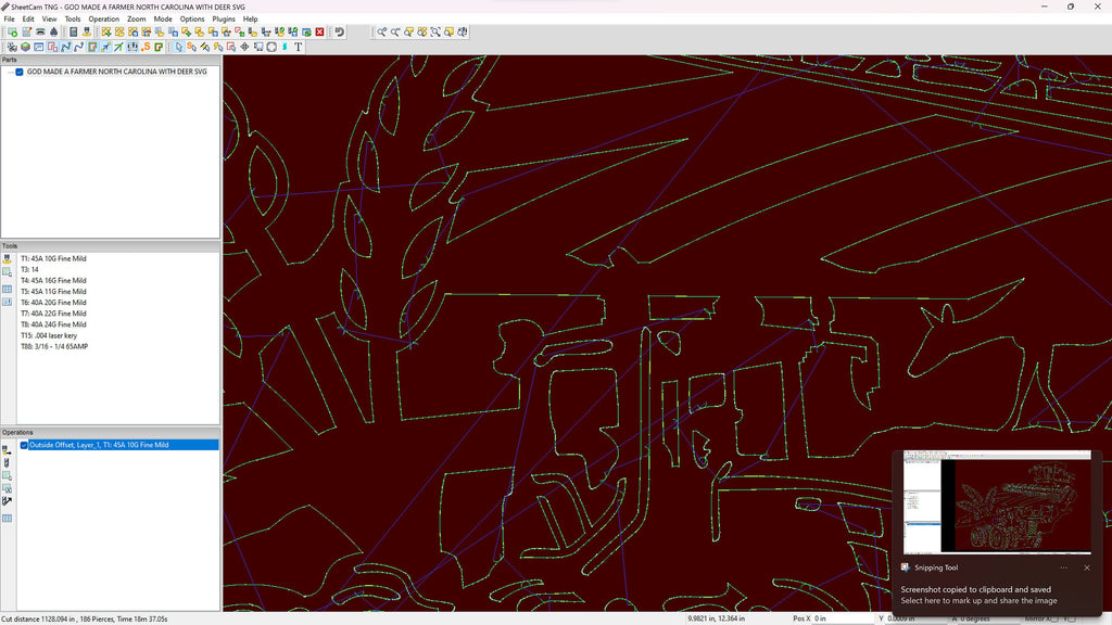 North Carolina Farm Scene Sign, No Lettering vector paths in design software (photo 8)