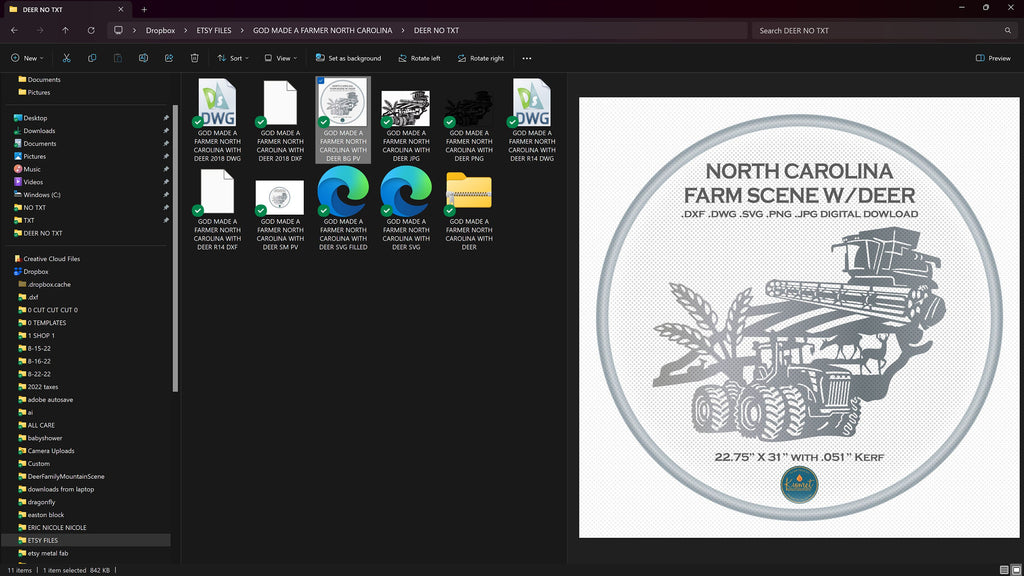North Carolina Farm Scene Sign, No Lettering vector paths in design software