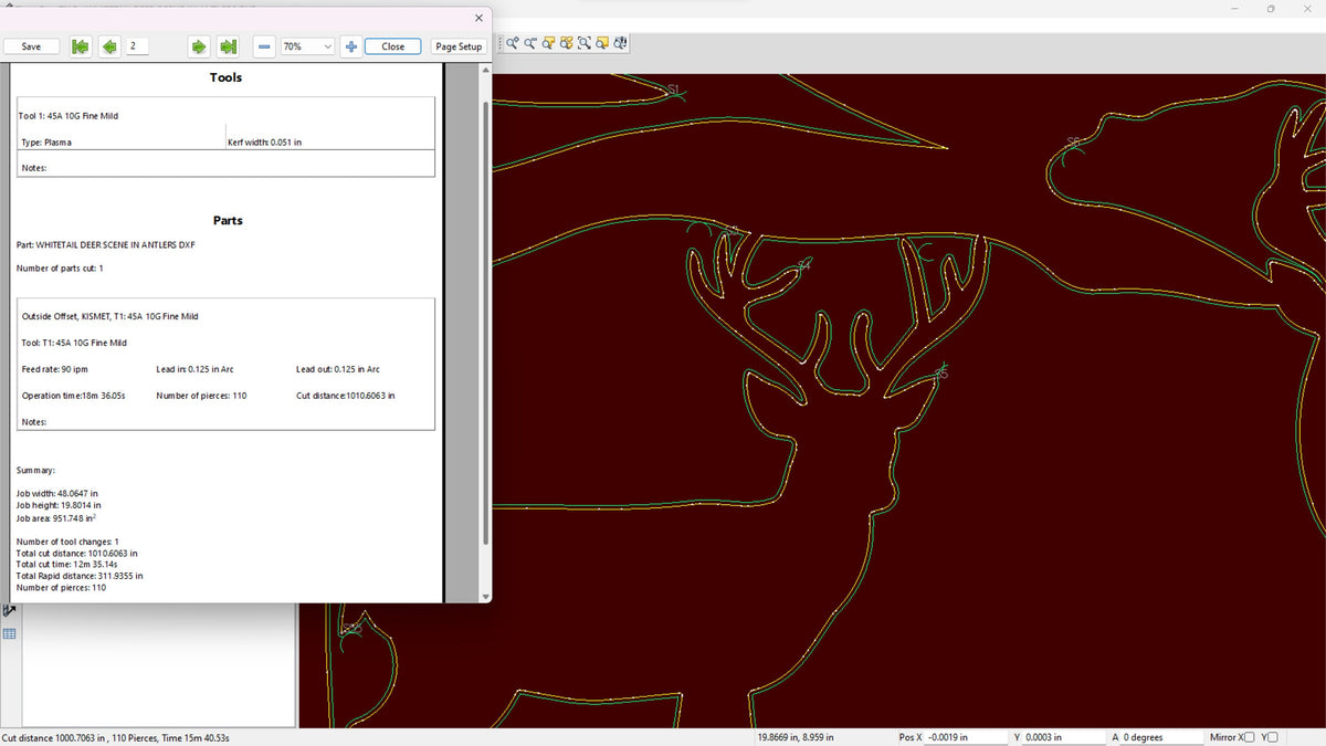 Whitetail Deer Antler Forest vector paths in design software (photo 9)