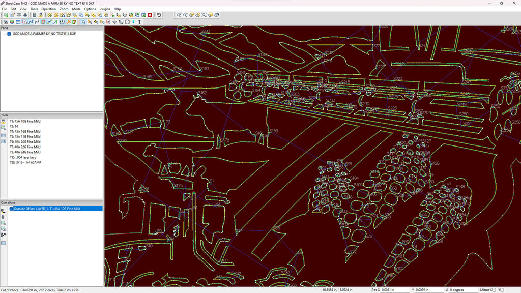 Kentucky Farm Scene Sign, No Lettering vector paths in design software (photo 6)