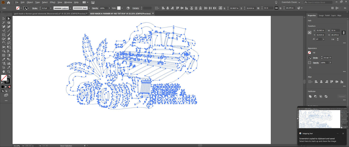 Kentucky So God Made a Farmer Sign vector paths in design software (photo 4)