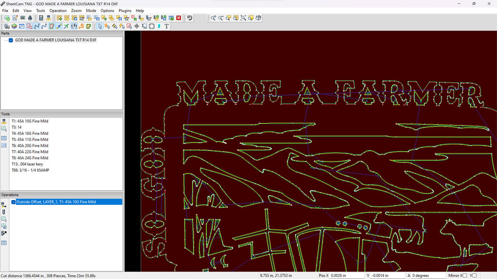 Louisiana So God Made a Farmer Sign vector paths in design software (photo 6)