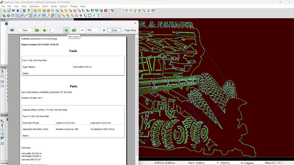 Louisiana So God Made a Farmer Sign vector paths in design software (photo 7)