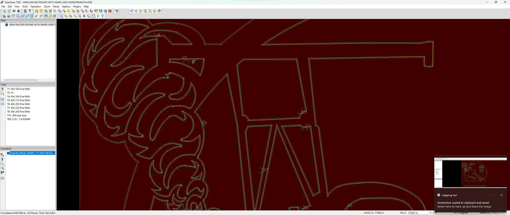 Dragster Racing Sign vector paths in design software (photo 4)