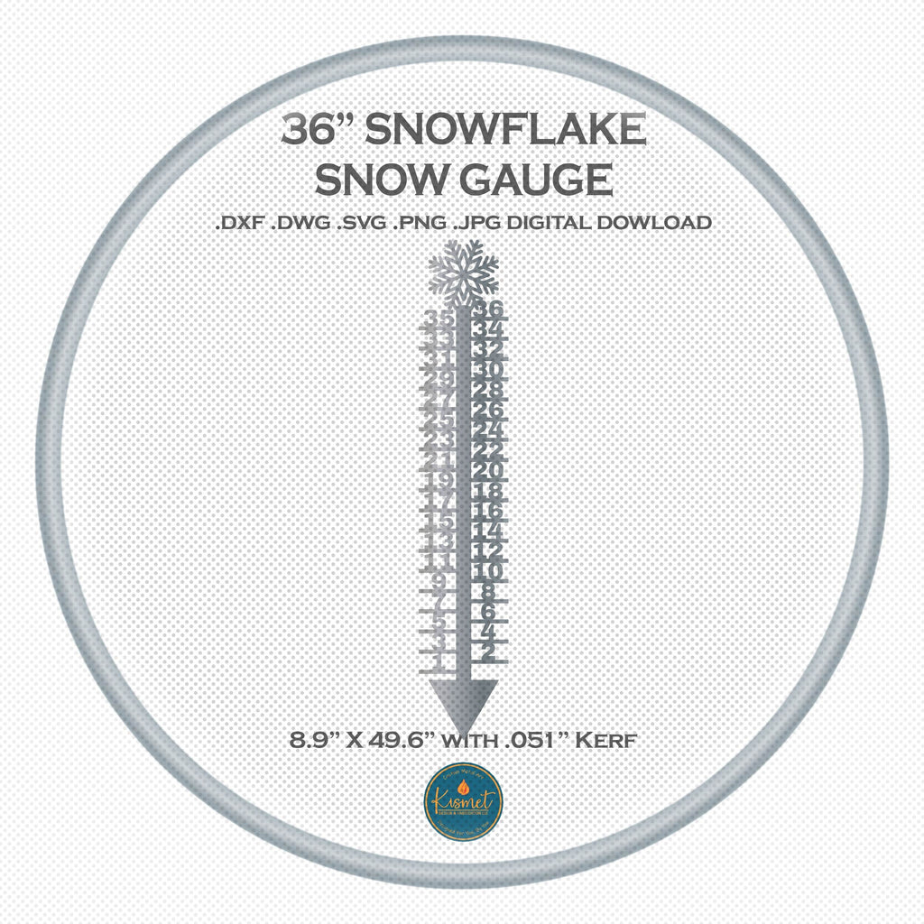 Snow Gauge Measuring Stake DXF/SVG design preview with file details