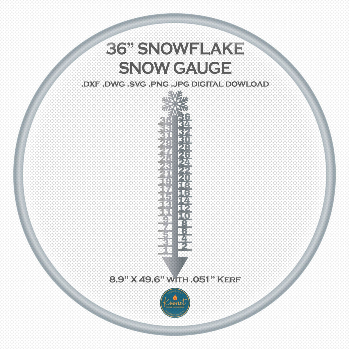 Snow Gauge Measuring Stake DXF/SVG design preview with file details
