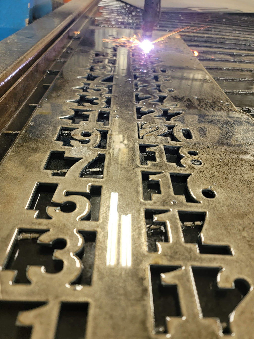 CNC plasma cutting the Snow Gauge Measuring Stake design