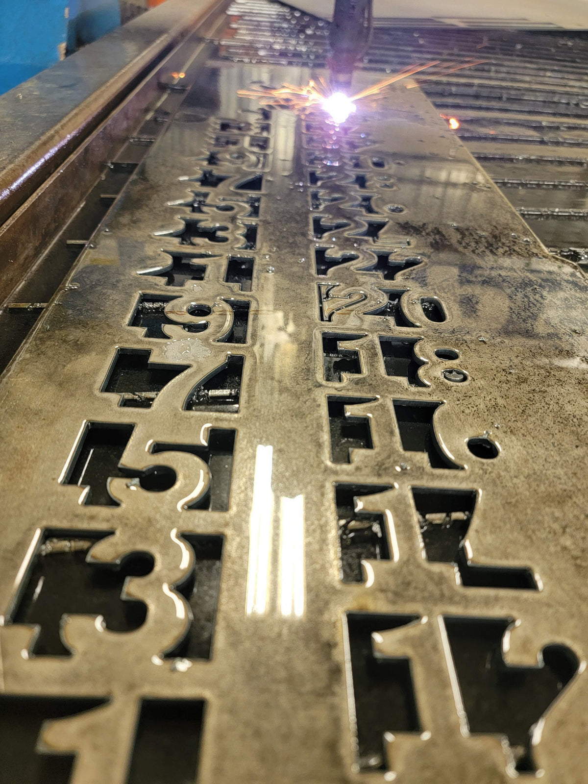 CNC plasma cutting the Snow Gauge Measuring Stake design