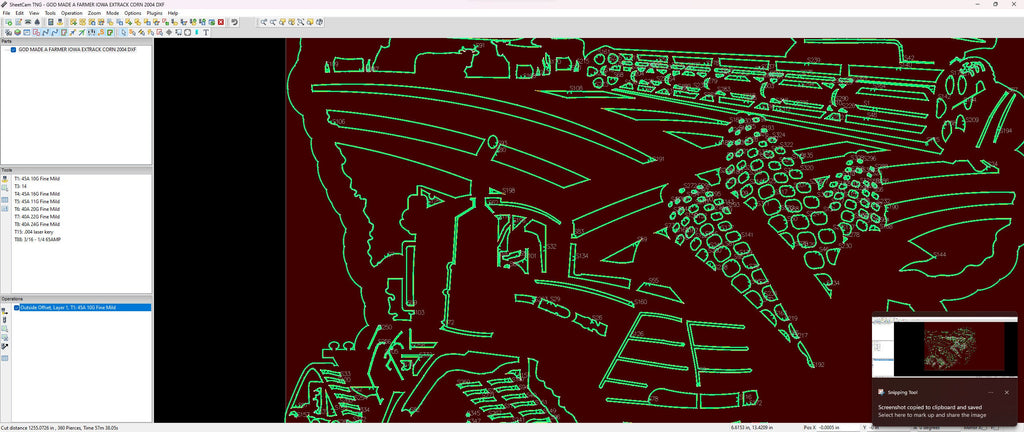 Iowa Tracked Tractor Farm Scene Sign, No Lettering vector paths in design software (photo 6)