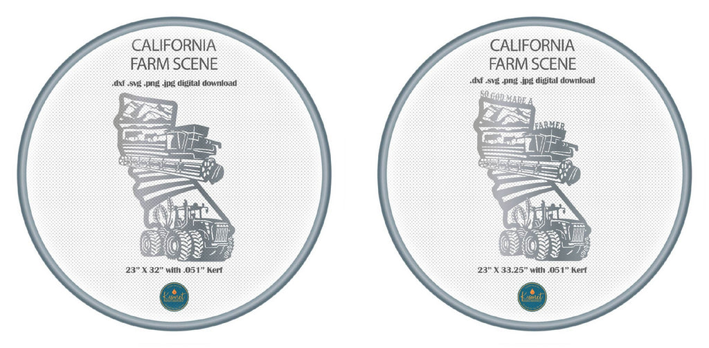California Farm Signs, Set of 2 DXF/SVG design preview with file details (photo 3)