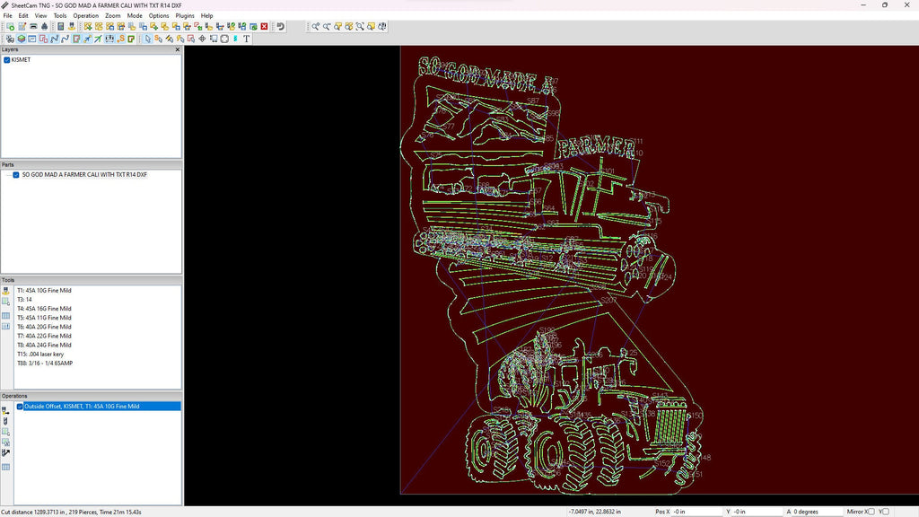 California Farm Signs, Set of 2 vector paths in design software