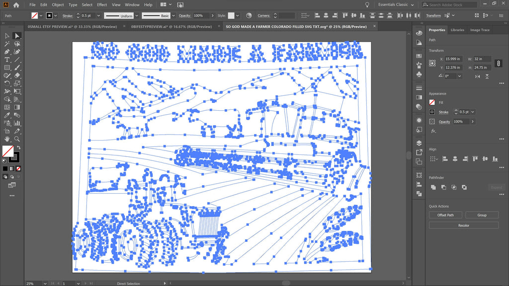 Colorado Farm Signs, Set of 2 vector paths in design software (photo 10)