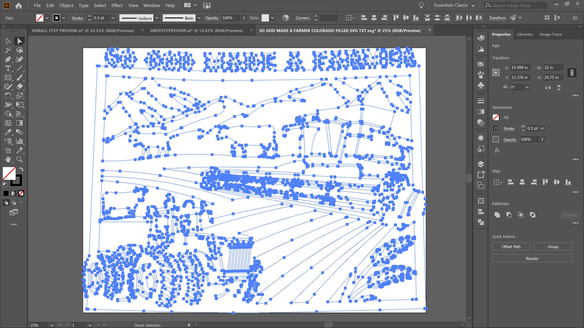 Colorado Farm Signs, Set of 2 vector paths in design software (photo 10)
