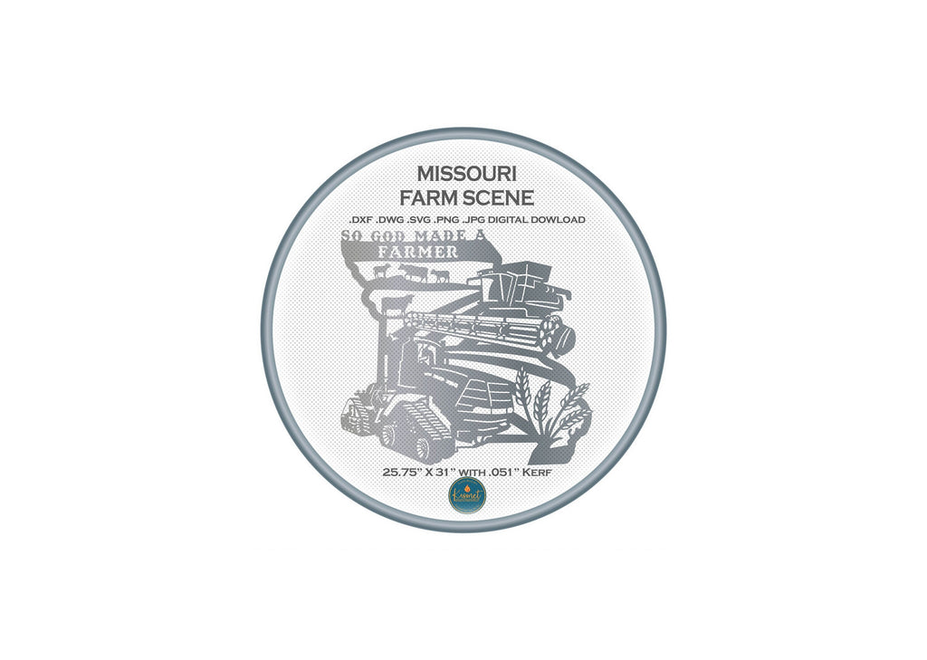 Missouri Tracked Tractor So God Made a Farmer Sign DXF/SVG design preview with file details
