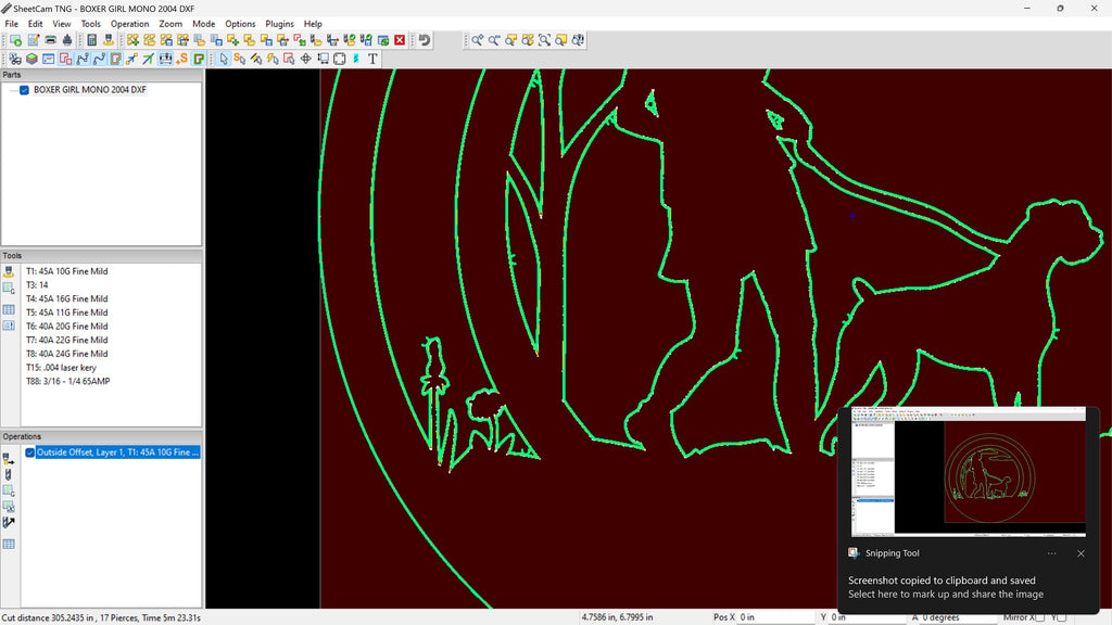 Boxer Girl Dog Monogram vector paths in design software (photo 9)