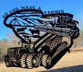 South Carolina So God Made a Farmer Sign finished metal example