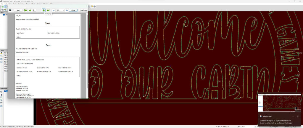 Cabin Welcome Sign vector paths in design software (photo 6)