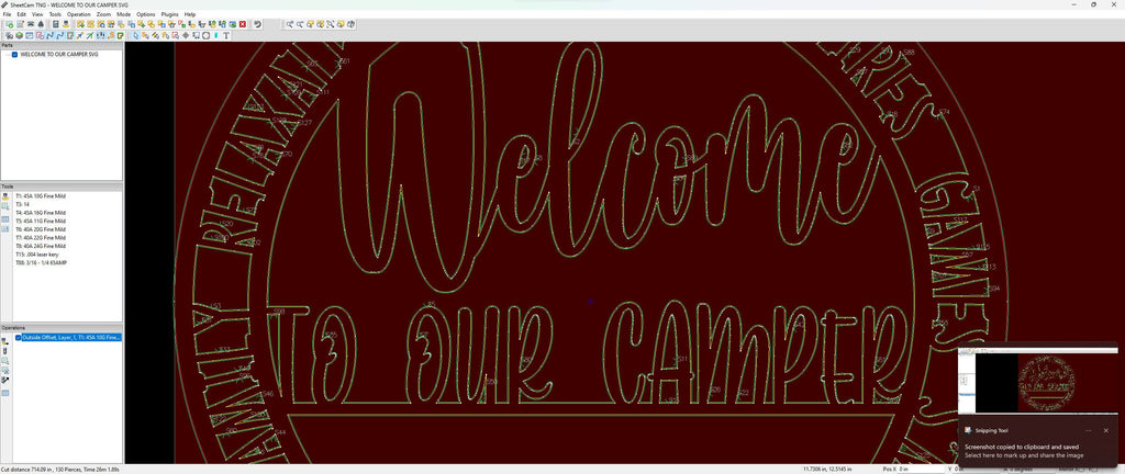 Welcome to Our Camper Sign vector paths in design software (photo 6)