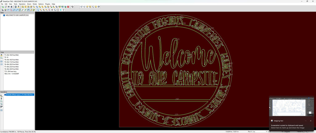 Welcome to Our Campsite Sign vector paths in design software (photo 9)