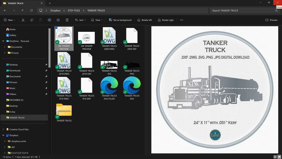 Tanker Semi Truck vector paths in design software (photo 8)