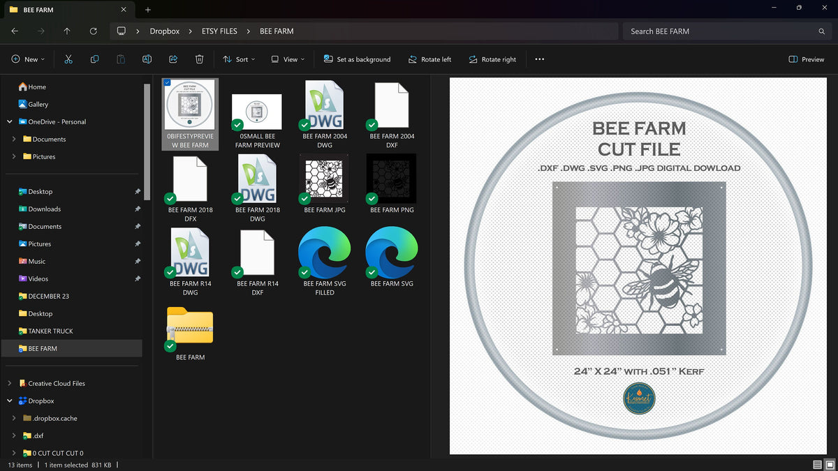 Honeycomb Bee Signs, Set of 2 vector paths in design software (photo 7)